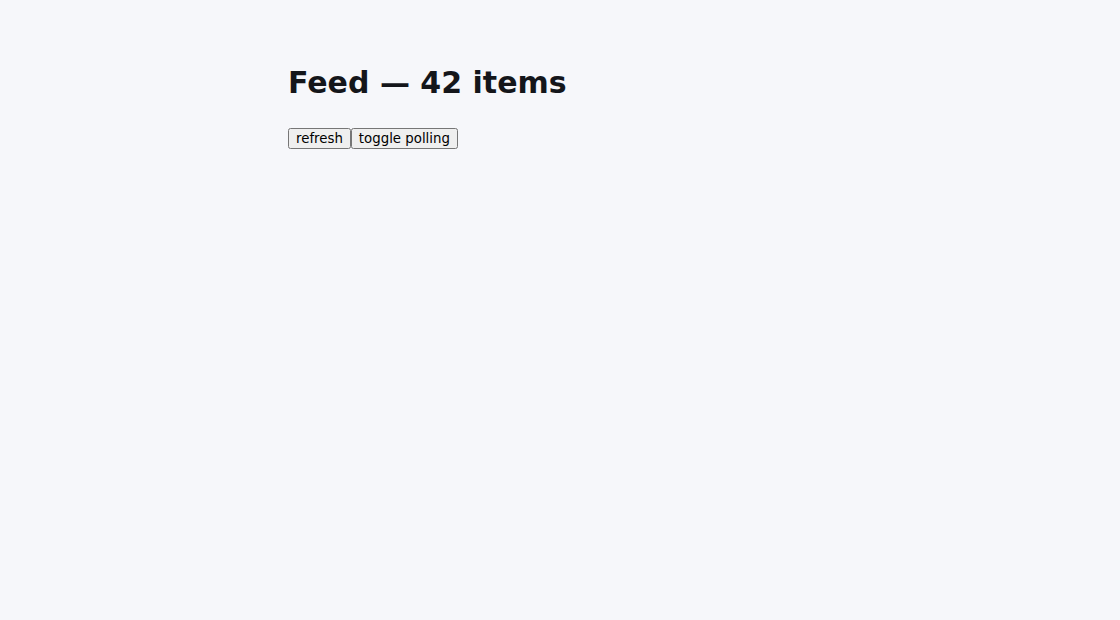 Feed.sbmx running in a browser