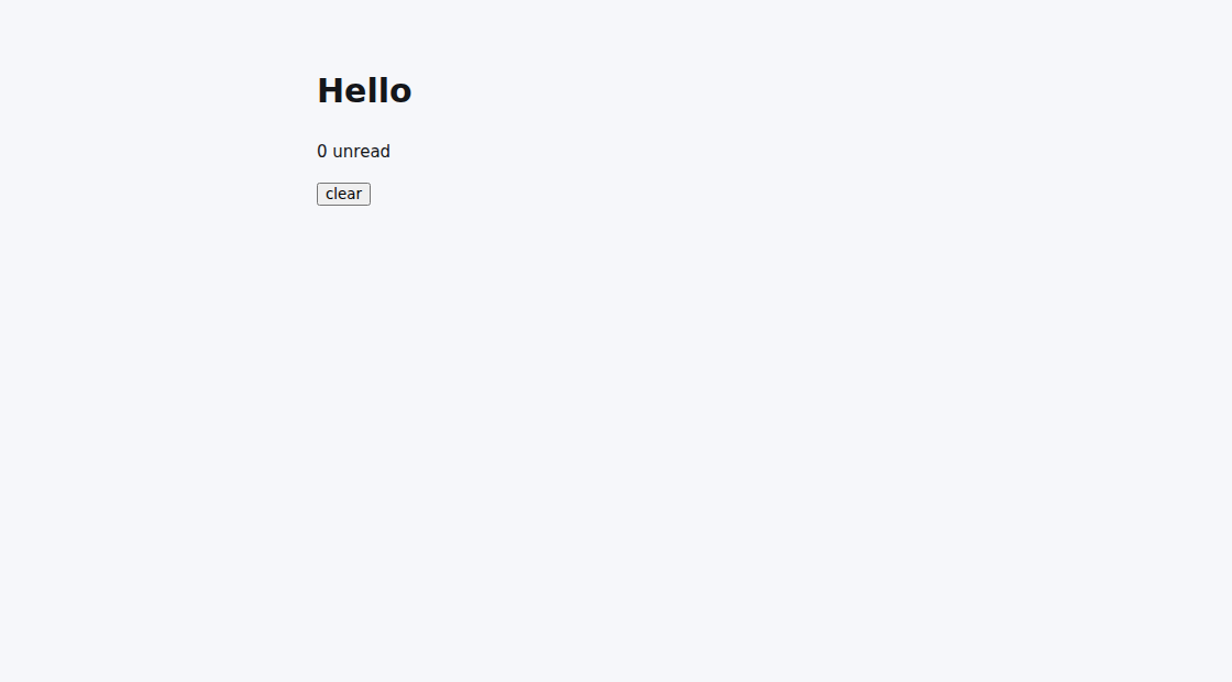 Served.sbmx running in a browser